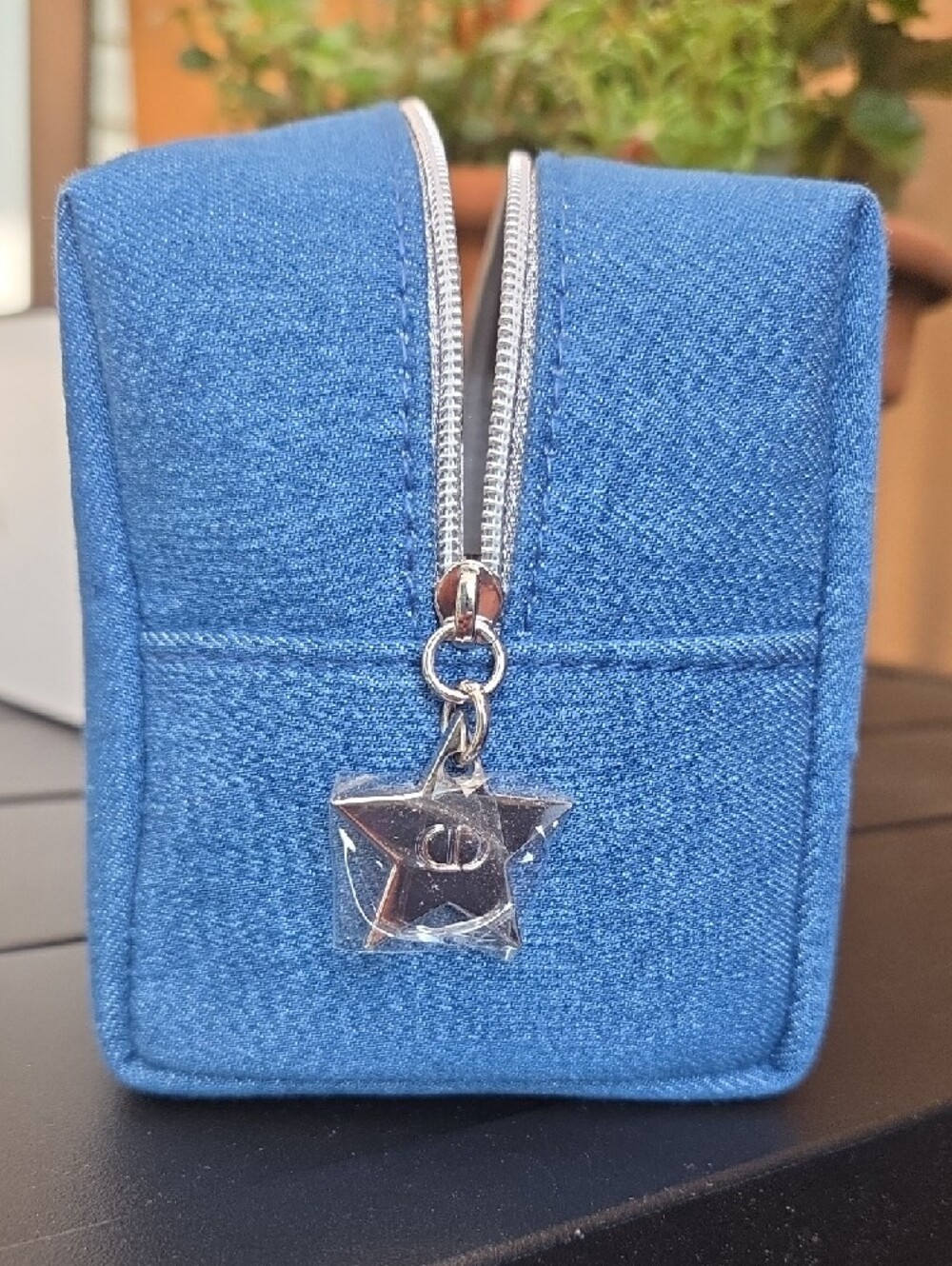 Dior Denim Embroidered Toiletry Pouch - Blue - Picture 3 of 8